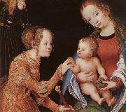 CRANACH, Lucas the Elder The Mystic Marriage of St Catherine (detail) fhg USA oil painting reproduction